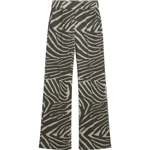 Weite Hose mit Zebra-Print , Damen, Größe: L - CINQUE - Modalova