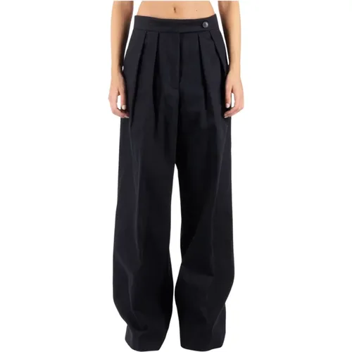 Schwarze Hose , Damen, Größe: S - Dries Van Noten - Modalova