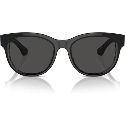 Phantos-Stil Sonnenbrille mit dunkelgrauen Gläsern - Burberry - Modalova