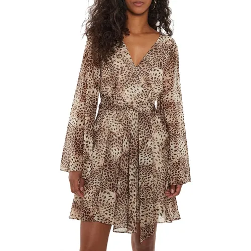 Mini Cheetah Print Dress , female, Sizes: M, S - Guess - Modalova