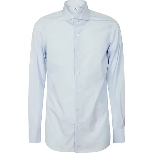 Light Cotton Shirt, French Collar, Slim Fit , male, Sizes: 3XL, 4XL, M, L, 2XL - Finamore - Modalova