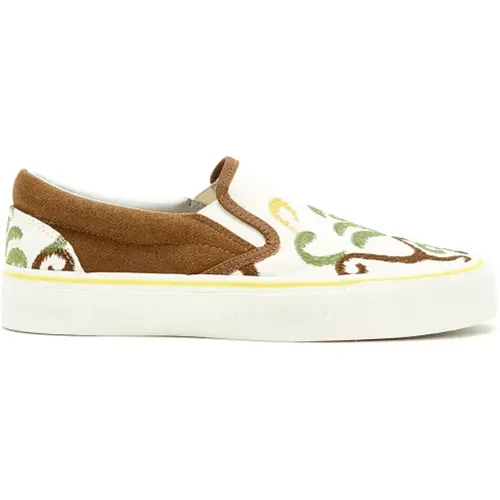 Leinen Canvas Slip-On Sneaker , Damen, Größe: 41 EU - MALIPARMI - Modalova