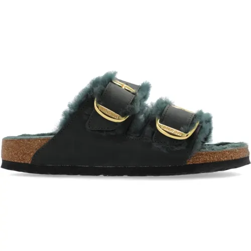 Arizona Big Buckle Shearling Slides , Damen, Größe: 36 EU - Birkenstock - Modalova