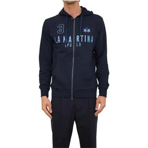 Diagon Full Zip Sweatshirt , male, Sizes: XL - LA MARTINA - Modalova