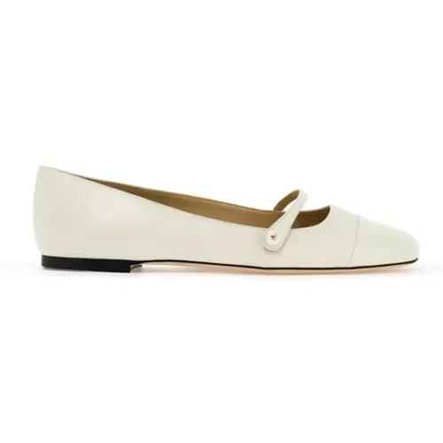 Nappa Leather Ballerina Flats , female, Sizes: 4 UK, 5 UK, 7 UK, 6 UK, 8 UK, 3 UK - Jimmy Choo - Modalova