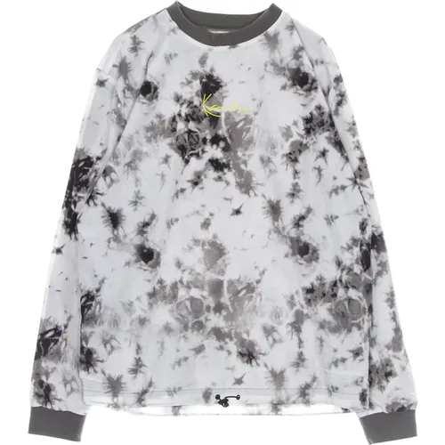 Pixelprint Crewneck Sweatshirt mit Tie-Dye Print , Herren, Größe: M - Karl Kani - Modalova