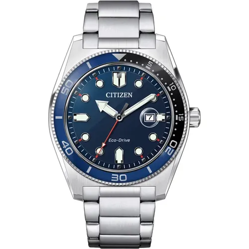 Blue Steel Quartz Watch, 10Atm , male, Sizes: ONE SIZE - Citizen - Modalova