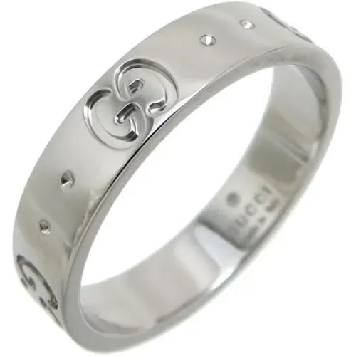 Pre-owned White Gold rings , female, Sizes: ONE SIZE - Gucci Vintage - Modalova