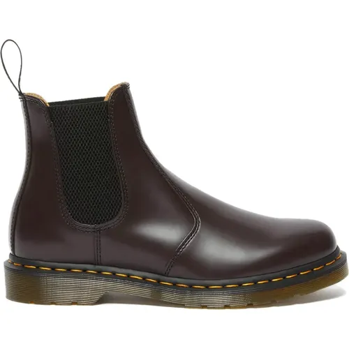 Chelsea Burgundy Smooth Boots , female, Sizes: 6 UK, 7 UK, 3 UK - Dr. Martens - Modalova