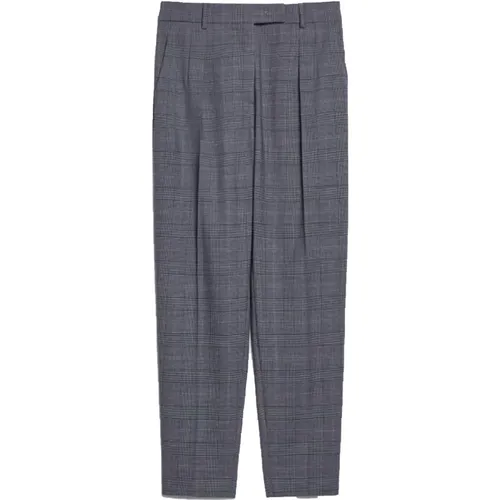 Gemusterte Wollmischung Karottenhose , Damen, Größe: M - Max Mara Studio - Modalova