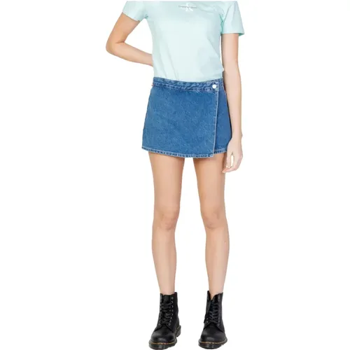 Frühling/Sommer Wrap Shorts , Damen, Größe: W28 - Calvin Klein Jeans - Modalova