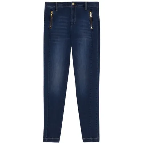 Hoch taillierte Skinny-Jeans mit Reißverschlusstaschen , Damen, Größe: W26 - Liu Jo - Modalova