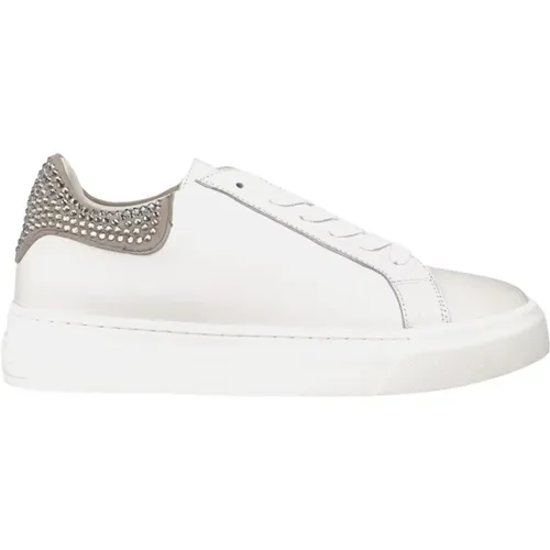 Womens Leather Sneaker with Rhinestone Detail , female, Sizes: 5 UK, 4 UK, 7 UK, 6 UK - Alma en Pena - Modalova