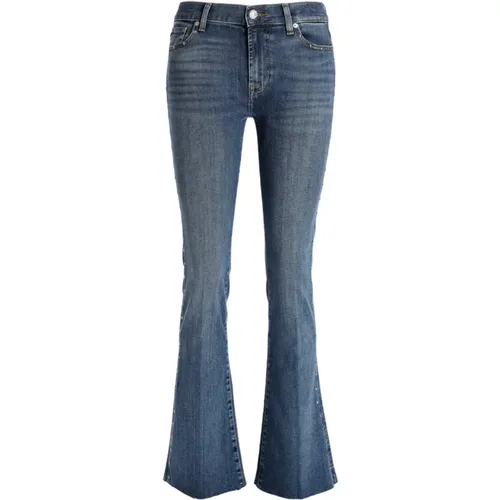 Blaue Studded Bootcut Jeans , Damen, Größe: W25 - 7 For All Mankind - Modalova
