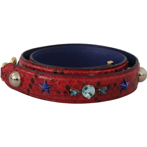 Luxuriöser Roter Python-Leder-Schulterriemen - Dolce & Gabbana - Modalova