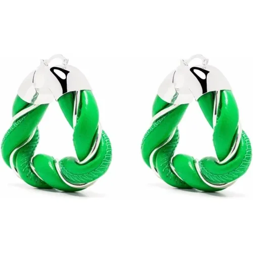 Elegante Dreieckige Ohrringe aus Sterlingsilber , Damen, Größe: ONE Size - Bottega Veneta - Modalova