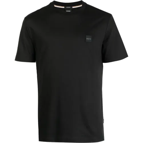 Logo-patch Cotton T-shirt , male, Sizes: S, M - Hugo Boss - Modalova