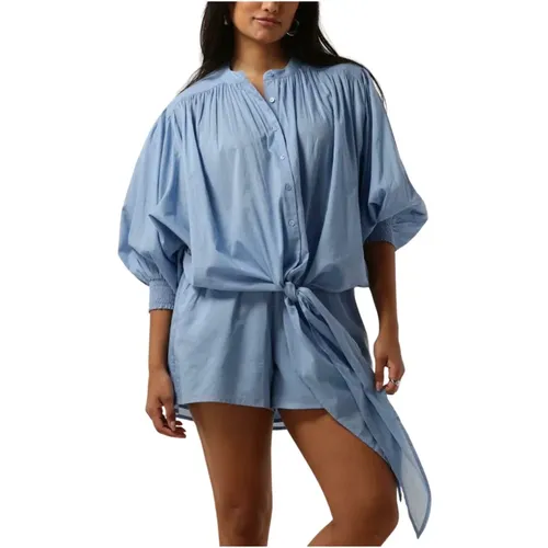 Elegante Hellblaue Bluse Tinca , Damen, Größe: M - Ibana - Modalova