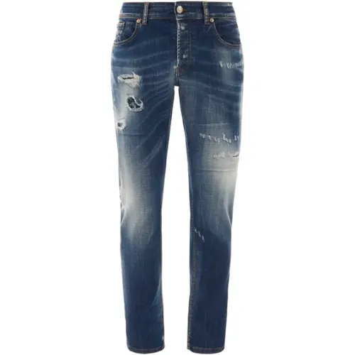 Slim Fit Jeans mit Used-Wascheffekt , Herren, Größe: W36 - John Richmond - Modalova