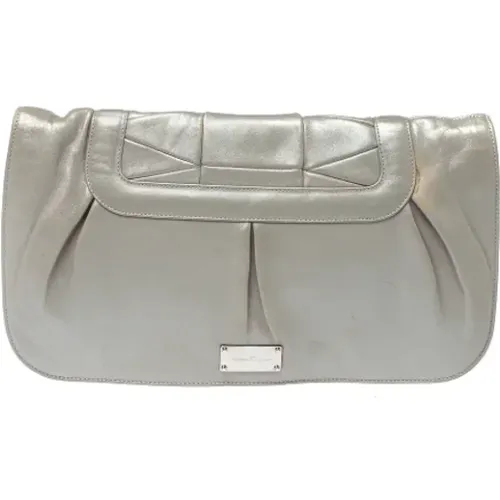 Pre-owned Leather clutches , female, Sizes: ONE SIZE - Salvatore Ferragamo Pre-owned - Modalova