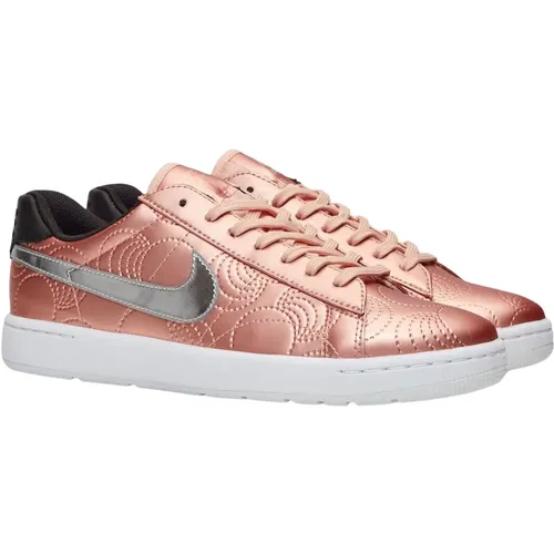 Metallic Rose Gold Tennis Sneakers , female, Sizes: 7 1/2 UK - Nike - Modalova
