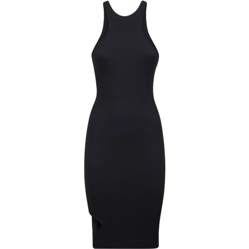 Racer neck dress , female, Sizes: XS - Andrea Adamo - Modalova