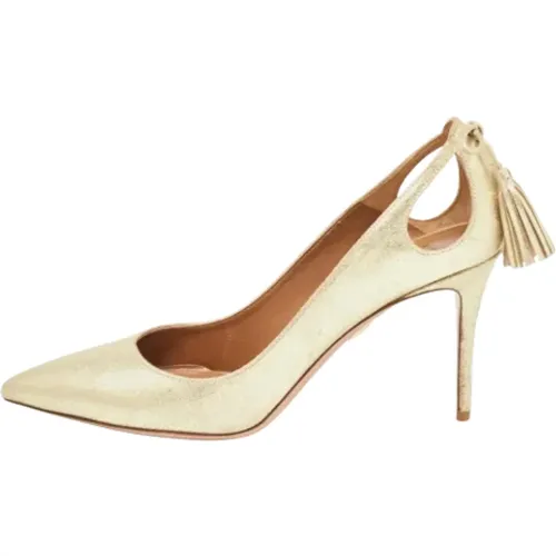Pre-owned Suede heels , female, Sizes: 7 UK - Aquazzura Pre-owned - Modalova