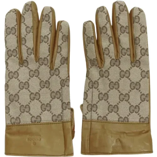 Pre-owned Canvas gloves , female, Sizes: ONE SIZE - Gucci Vintage - Modalova