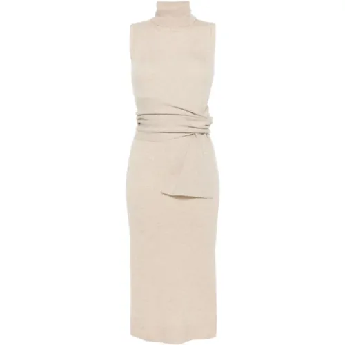 Oat Midi Kleid - Stilvoll und Elegant , Damen, Größe: S - MM6 Maison Margiela - Modalova