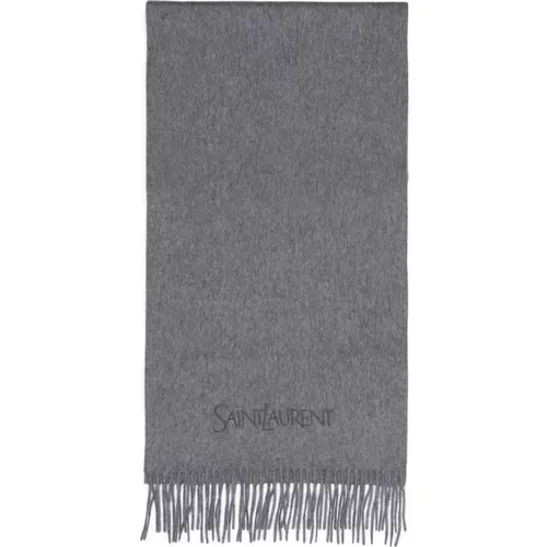 Graphite Scarf for Stylish Look , female, Sizes: ONE SIZE - Saint Laurent - Modalova