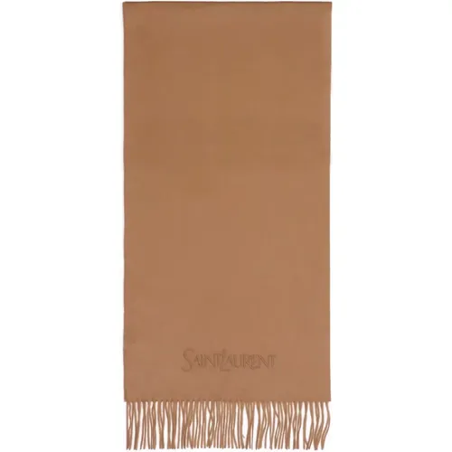 Neutral Scarves for Women Aw24 , female, Sizes: ONE SIZE - Saint Laurent - Modalova