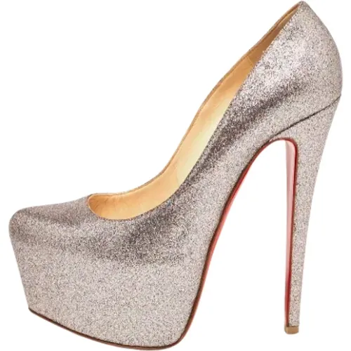 Pre-owned Stoff heels , Damen, Größe: 37 1/2 EU - Christian Louboutin Pre-owned - Modalova