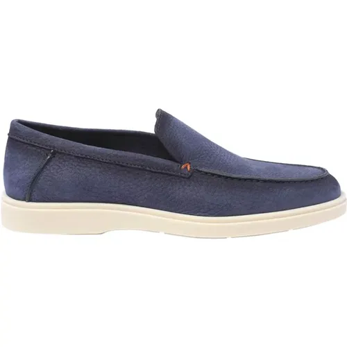 Leather Loafers , male, Sizes: 8 1/2 UK, 7 UK, 11 UK, 8 UK, 9 UK, 10 UK - Santoni - Modalova