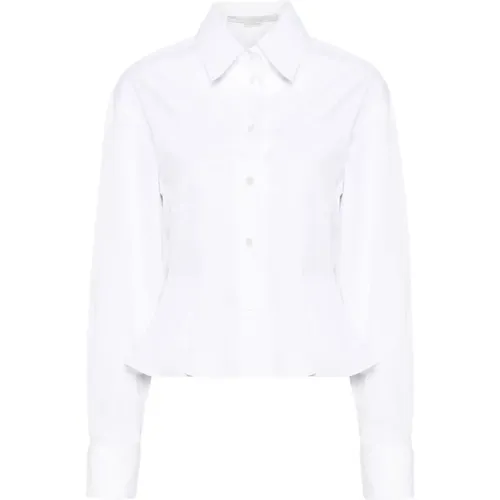 Cotton Poplin Peplum Shirt , female, Sizes: 2XS - Stella Mccartney - Modalova