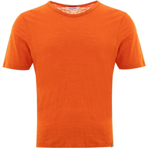 Linen Short Sleeve T-Shirt , male, Sizes: L - Gran Sasso - Modalova