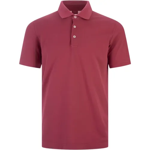 Rotes Polo Shirt Kurzarm , Herren, Größe: 3XL - Fedeli - Modalova