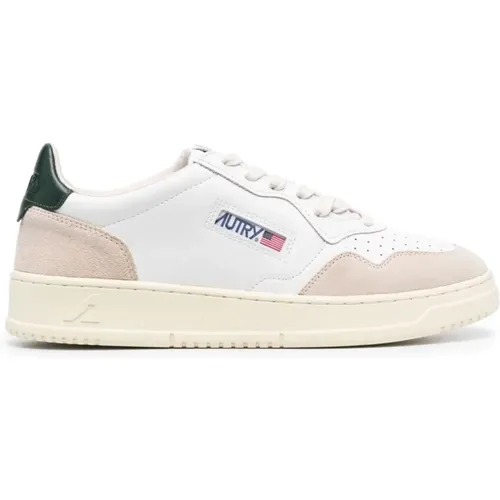 White Leather Sneakers Medalist Style , male, Sizes: 5 UK - Autry - Modalova