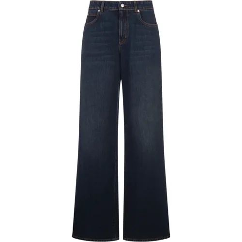 Blaue Wide-leg Jeans Indigo Denim - alexander mcqueen - Modalova