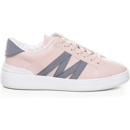 Rosa Niedrige Sneakers , Damen, Größe: 38 1/2 EU - Moncler - Modalova