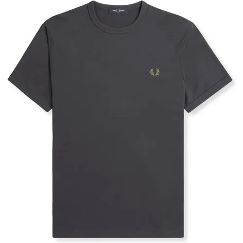 Anker Grau Ringer Tee , Herren, Größe: XL - Fred Perry - Modalova