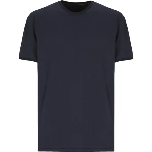 Blaues T-Shirt mit Logo-Tab , Herren, Größe: XL - RRD - Modalova