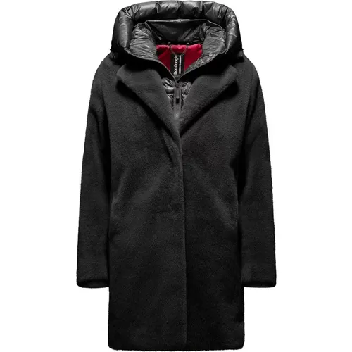 Eco-Fur Overcoat with Detachable Hood , female, Sizes: L, M, 3XL, XS, S, XL, 2XL - BomBoogie - Modalova