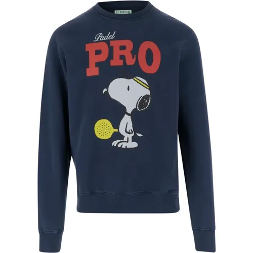 Snoopy Baumwoll-Crew-Neck-Sweatshirt Navy , Herren, Größe: XL - MC2 Saint Barth - Modalova