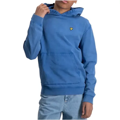 Einfarbiger Kapuzenpullover mit Logo - Lyle & Scott - Modalova