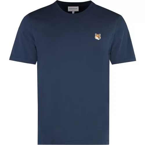 T-Shirts,Fox Head Patch Logo T-shirt,Fox Head Patch T-Shirt - Maison Kitsuné - Modalova