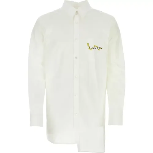 Weißes Popelinehemd , Herren, Größe: L - Lanvin - Modalova
