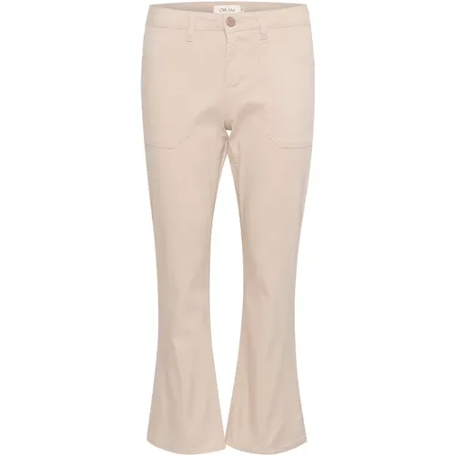 Bootcut Twill Oatmeal Jeans , female, Sizes: W26, W31, W30, W24, W25, W28, W33, W29, W34, W27, W32 - Cream - Modalova