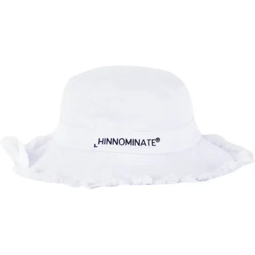 Embroidered Cotton Cap with Frayed Edge , female, Sizes: ONE SIZE - Hinnominate - Modalova