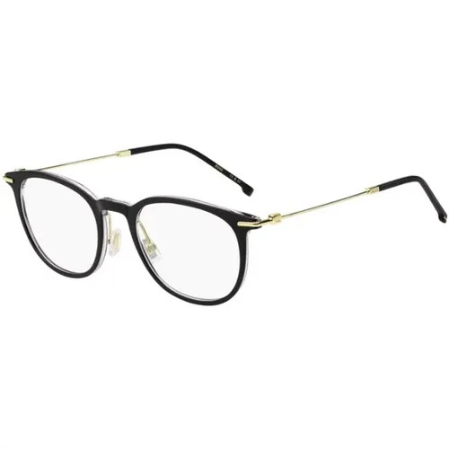 Stylish Black and Gold Glasses , unisex, Sizes: 50 MM - Boss - Modalova