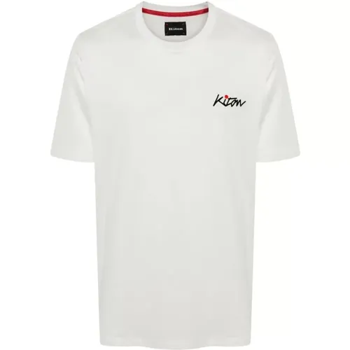 Weißes Tee , Herren, Größe: S - Kiton - Modalova